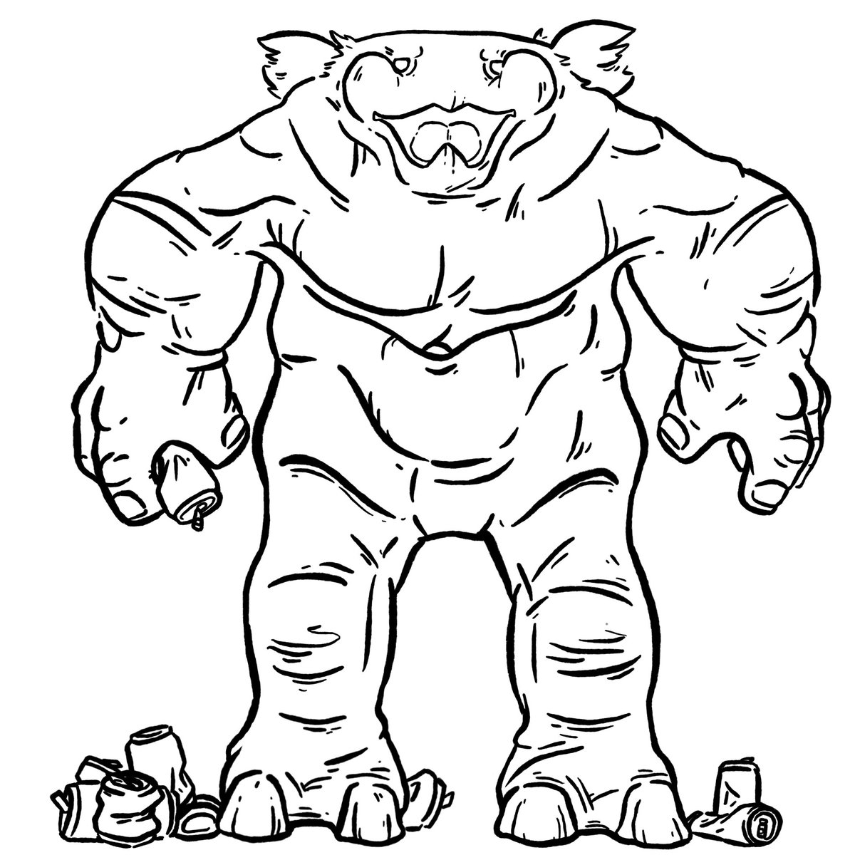 SalFontaine's tweet photo. Something I'm colouring up at the moment. Big soda boy. Inspired by Rhinos and a puppy
#conceptart #characterdesign #creaturedesign #monster #coke
#iwantthe #spritesponsorship #ericandre #thicc #juicy #thighs https://t.co/OR5R9yig74