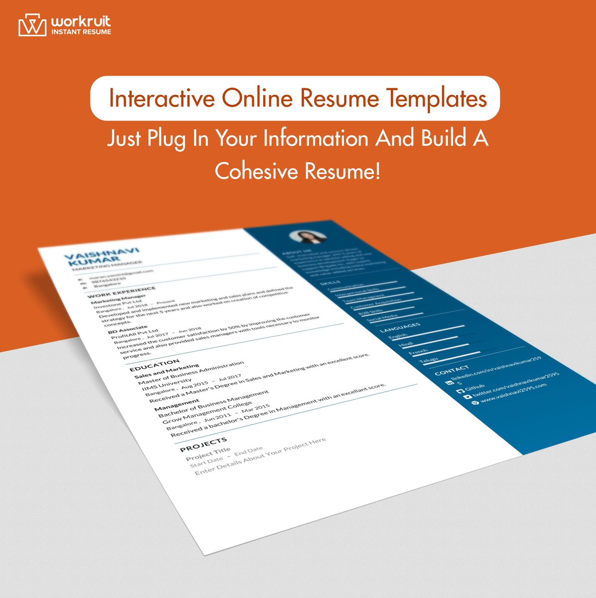 workruit's tweet photo. Create an eye-catching resume instantly!
Download Resume Builder app now:
https://t.co/V0KPSrPupi
#WorkruitInstantResume #FreeResume #OnlineResumeBuilder #OnlineFreeResume #ProfessionalResume #Resume2020 #OnlineResume #JobSearchResume https://t.co/d28MU8jjSM