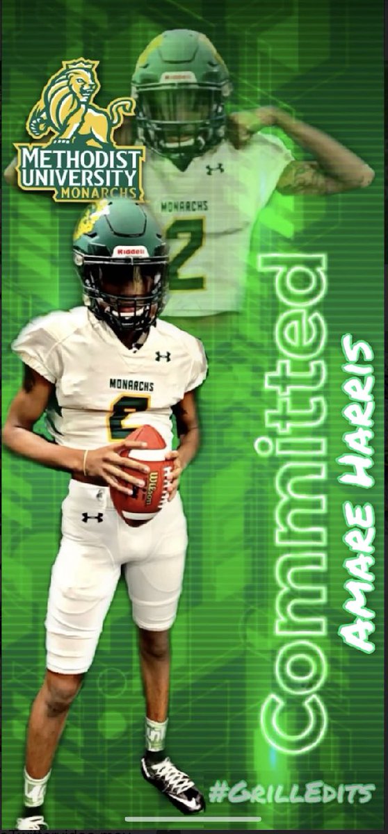 AmareHarris10's tweet photo. I have decided to make my commitment to Methodist University go monarchs 💚🤍2️⃣ @CoachScottMU @CoachBD_Waddell @1luv5 @3rdandlongsd https://t.co/QAgy9tmU7T