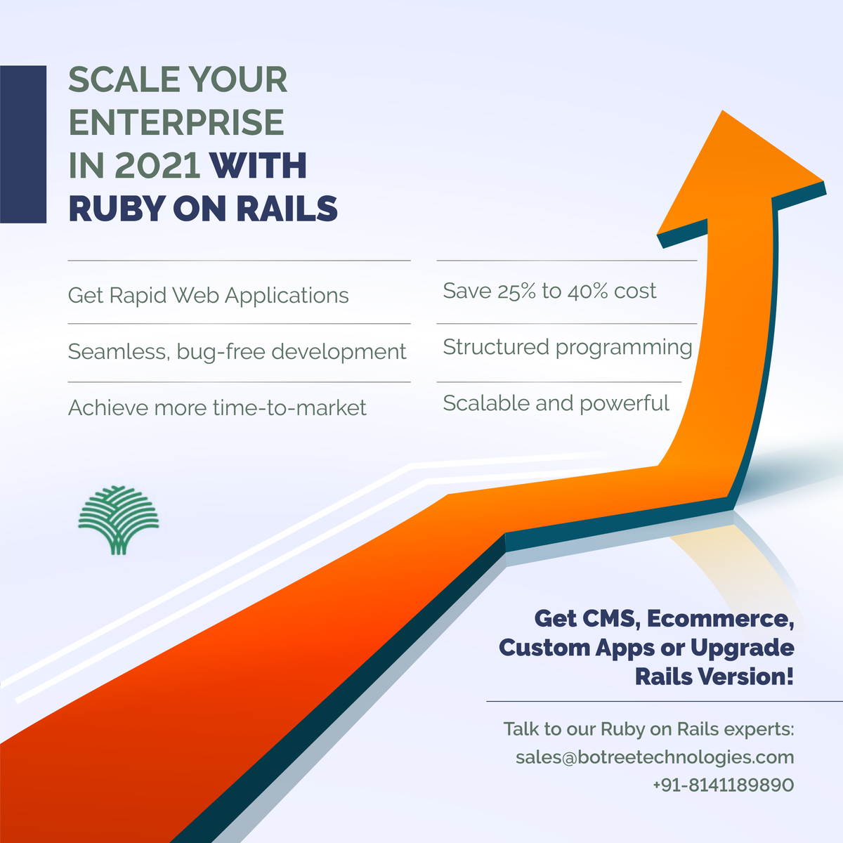 BoTreeTech's tweet photo. Looking to scale your enterprise with a web application? #RubyonRails is the perfect platform for that.
#BoTreeTechnologies #RubyonRailsDevelopmentcompanies #RubyonRailscompanies #ROR #RoRDevelopment #RubyonRailssoftwaredevelopment #Railsapplication #rubydeveloper https://t.co/PkULX5tMiG