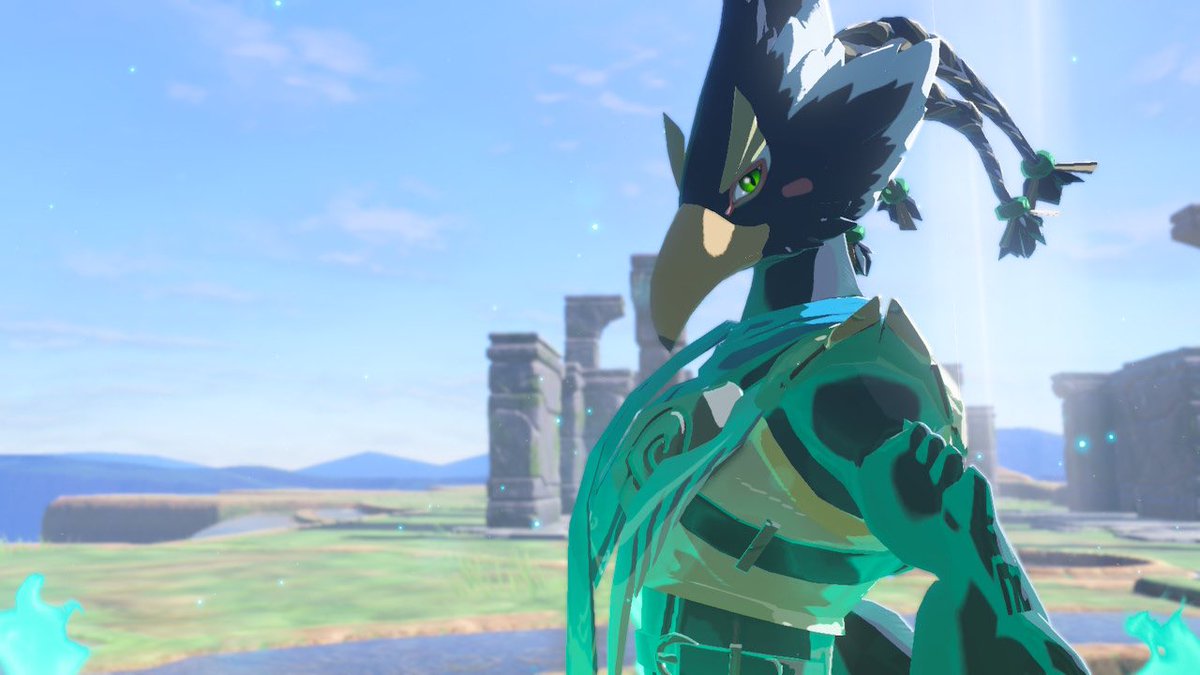 リョウ ブレワイをまたやり直してる マスターソード 取ってからの神獣めぐり リーバルさんがかっこいい 素敵な場面で写真とるの楽しい あとリンクさんのルビーの髪飾りの装備めっちゃすき ブレワイ ゼルダの伝説