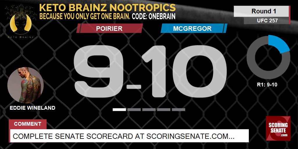 10-9 McGregor R1

#UFC257 #MMA #UFCFightIsland

Scorecard: ScoringSenate.net/scorecard/590/…