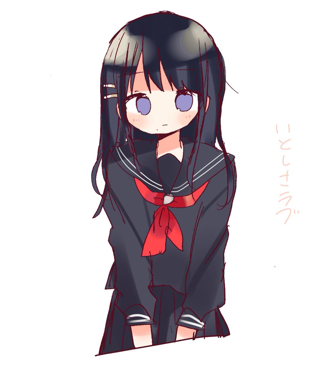 「あたまがまんまるでかわいい 」|こゆびう丼のイラスト