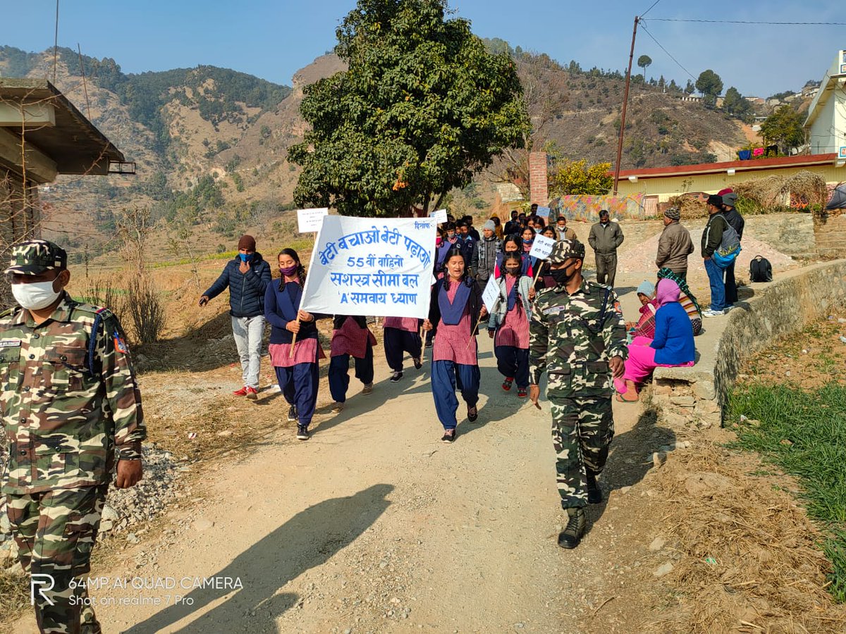 55Pithoragarh's tweet photo. 55 Bn SSB Pithoragarh has been dedicated as  "National Girl child Week Celebration" w.e.f. 21 Jan-20121 to 26 Jan-20121 and celebrate in the AOR of Dhyan on 24 Jan-2021 Dist-Pithoragarh (UK) https://t.co/aJVxbxrPex
