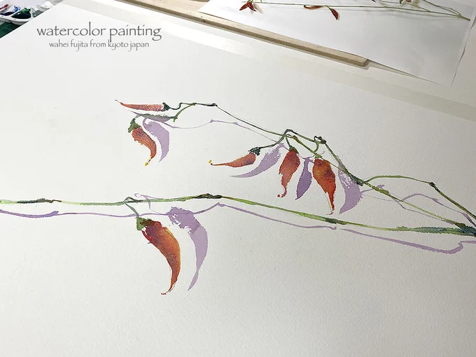 こんな感じ^ ^#Watercolor #スケッチ #水彩画 #淡彩略画 #動物画 #風景画 #透明水彩 #京都水彩画塾  #水彩画ワークショップ  #水彩画教室  #京都の絵画教室 