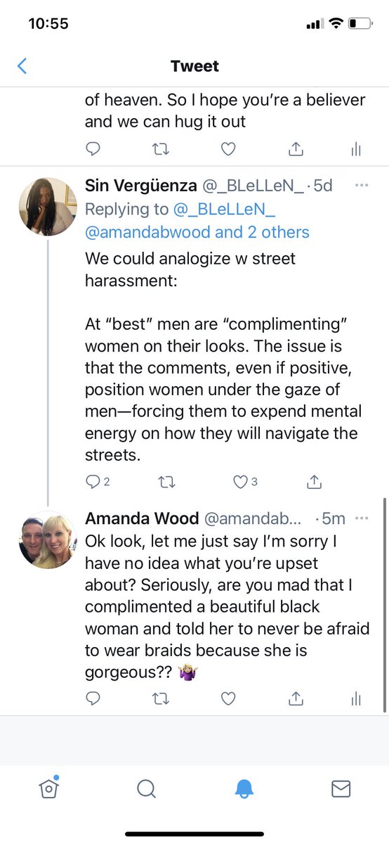 amandabwood's tweet photo. I’m very saddened tonight to get so much hatred over a tweet where I complemented another woman just because she was a beautiful young woman. I saw strength and praised it. Unfortunately because she and I don’t have the same skin color, a furry of racist accusations came at me. https://t.co/JH8j2gkPe3