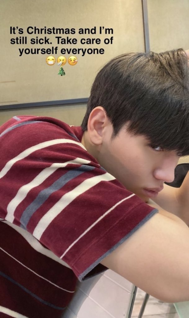 Sulking because he was sick