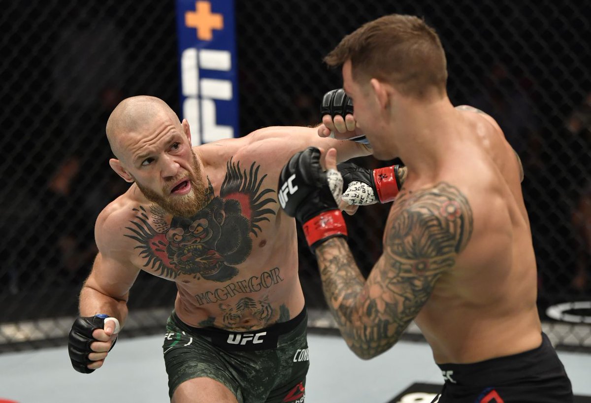 UFC 257 Dustin Poirier uses flurry of punches to knock out Conor McGregor in 2nd round