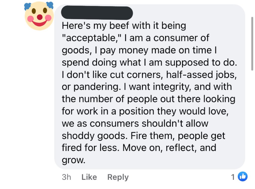 this thread is full of people saying the person responsible for this mistake should be fired.