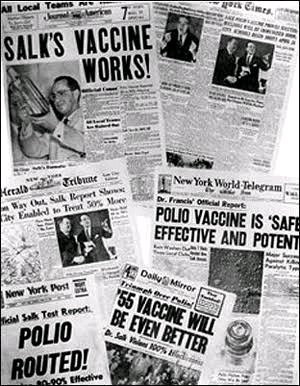 But in 1954, it worked. 1.8 million school children were vaccinated in America as a trial. Polio cases dropped precipitously. In 1952-58,000 cases1957- 5,600 cases1961-161 casesIn the same year of 1961 Dr Albert Sabin's attenuated vaccine was finally ready