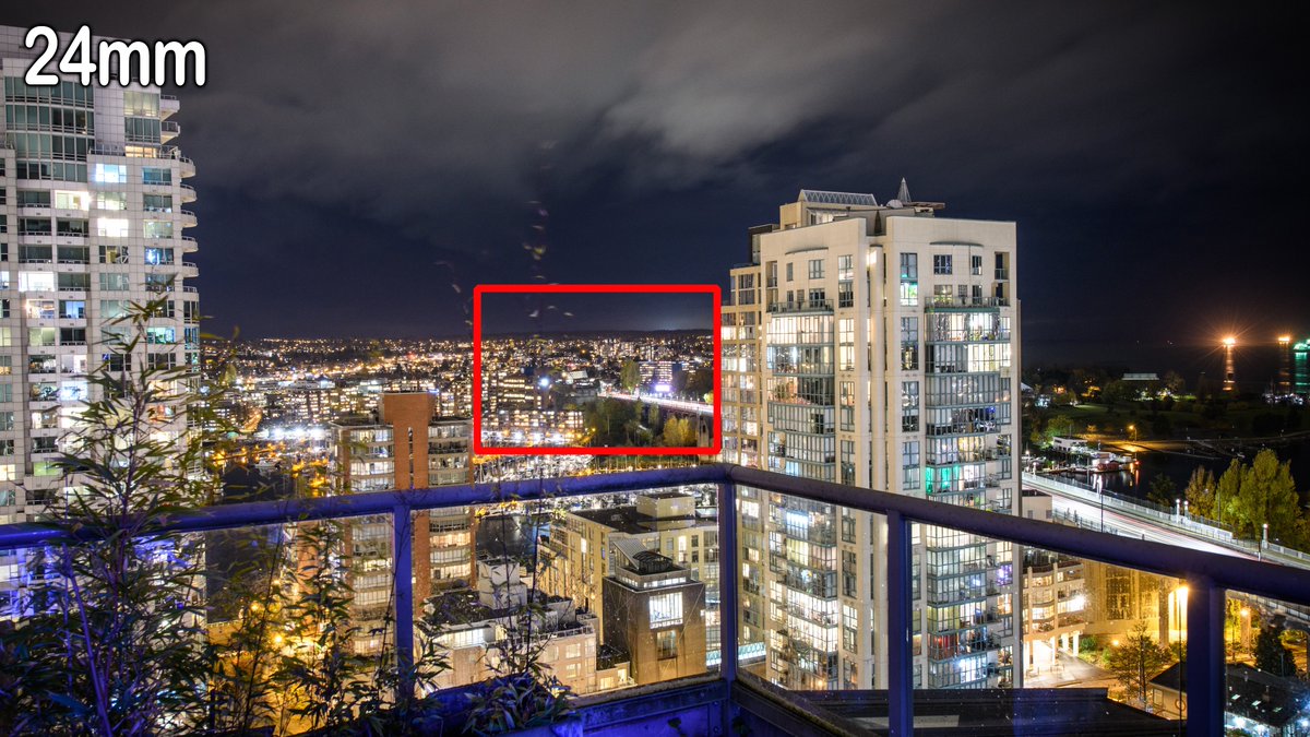 tylerblack32's tweet photo. Quick #cameralesson: focal length.
Focal length (measured in mm), represents the distance between the optical centre of the lens and the camera’s sensor.
The higher the #, the further the zoom.
Here is an example from my balcony, from 24mm to 1200mm
#Photography #nikon https://t.co/Vivzh6Dzid