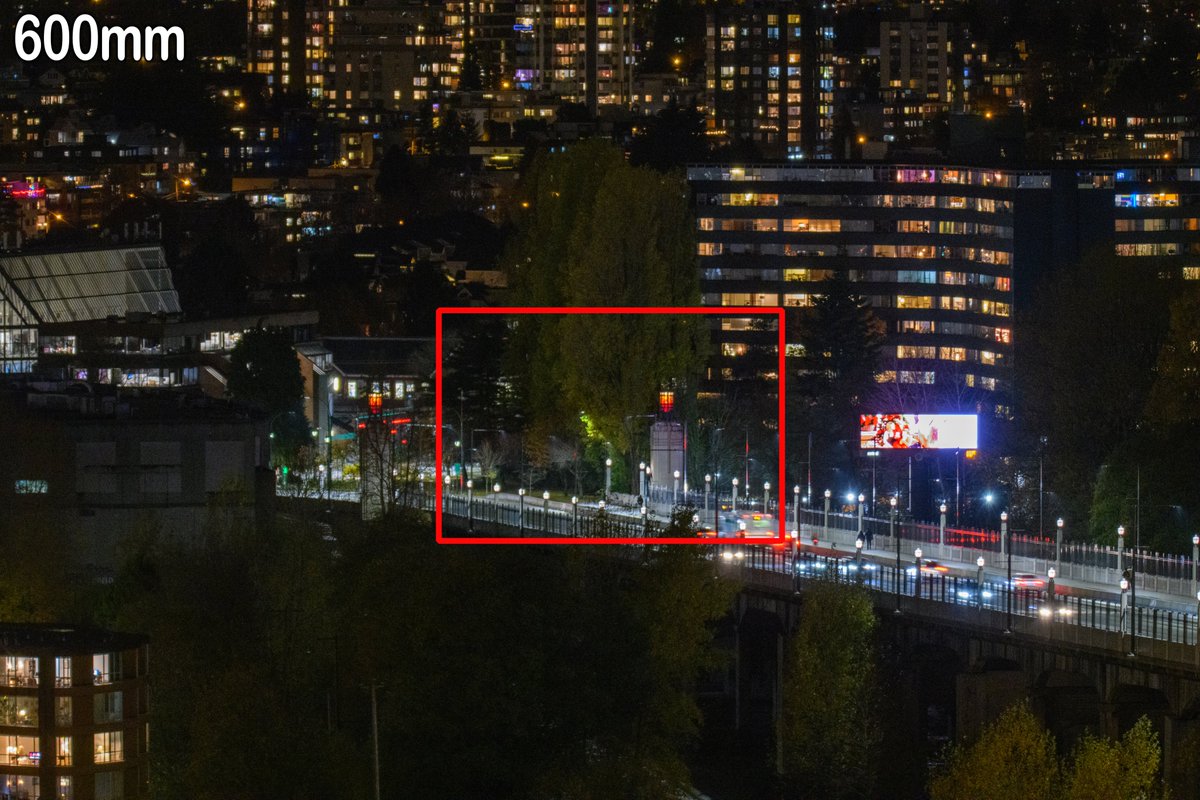 tylerblack32's tweet photo. Quick #cameralesson: focal length.
Focal length (measured in mm), represents the distance between the optical centre of the lens and the camera’s sensor.
The higher the #, the further the zoom.
Here is an example from my balcony, from 24mm to 1200mm
#Photography #nikon https://t.co/Vivzh6Dzid