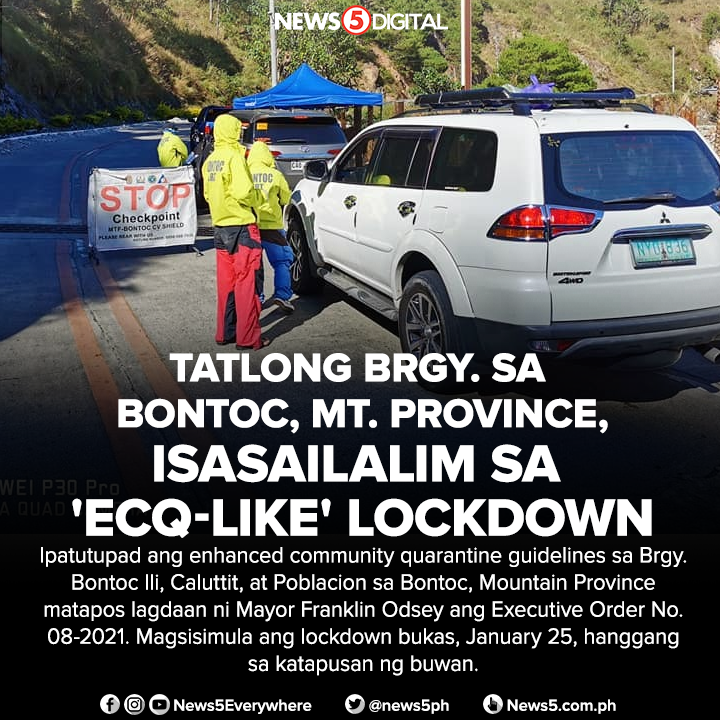 News5 (@News5PH) on Twitter photo 2021-01-24 07:48:00 Ito ay matapos magpositibo sa UK #COVID19 variant ang 12 indibidwal sa lugar. Ito ay matapos magpositibo sa UK #COVID19 variant ang 12 indibidwal sa lugar.