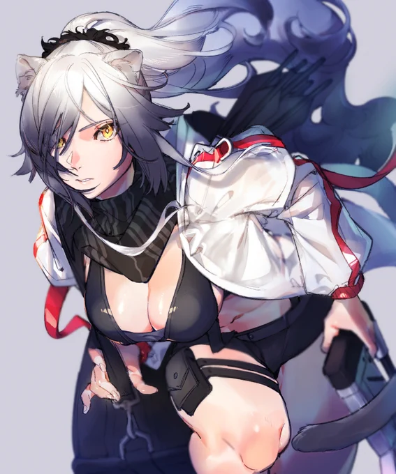 復刻イベやってるから前描いたシュヴァルツさん再掲しよ #Arknights #明日方舟 #アークナイツ 