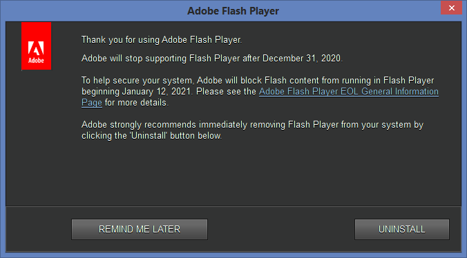 JessTheDragoon's tweet photo. How are Flash content and Flash Player insecure to my system? #flashisdead #flashplayer #adobeflashdeath https://t.co/F9yuGbsSet