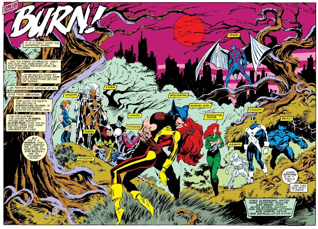 In later portions of the run, however, we can see Claremont’s structure get more abstract, in large part because the lines between villain and hero got blurrier, and because the plots often involved more than one conflicting party (not just hero and villain). 5/6