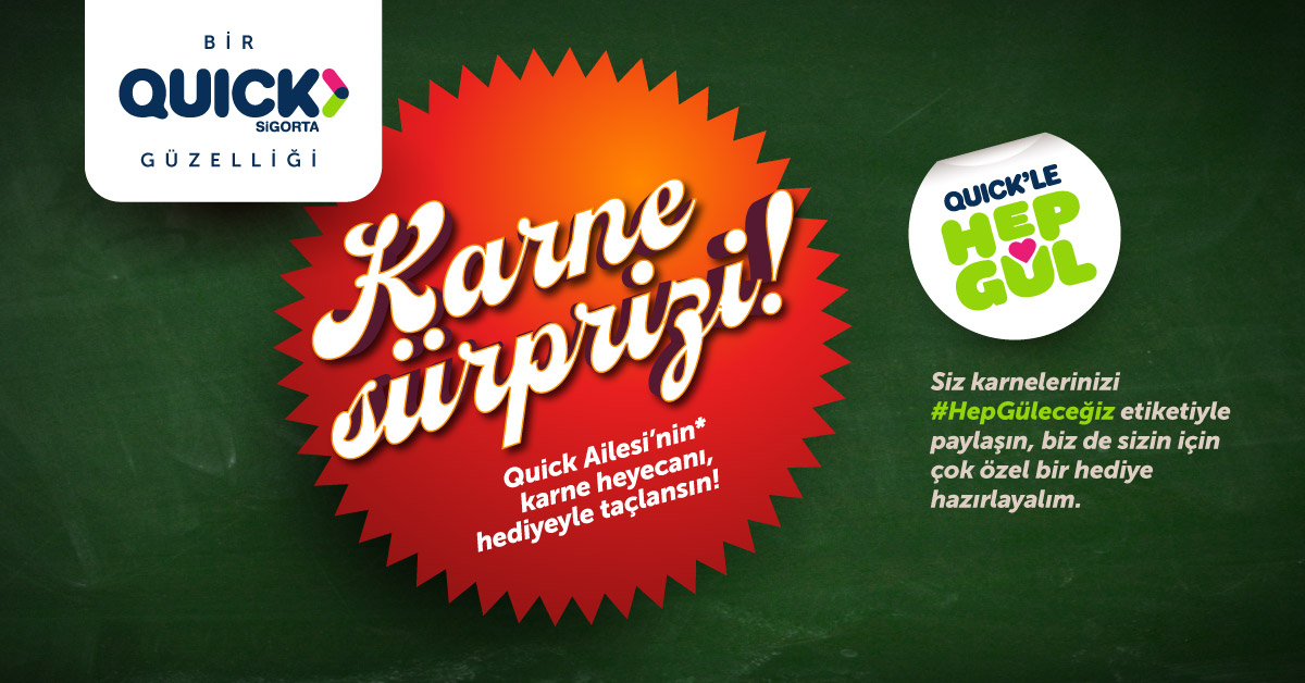quicksigorta's tweet photo. Acaba bizim çocuklar bu sene ne yaptı? 🤔
Ailemiz büyük olunca karne heyecanımız da o kadar büyük oluyor! 
Quick Ailesi'nin heyecanını paylaşıyor, çocuklarımızın karnelerini görmek için sabırsızlanıyoruz. https://t.co/rKcWYyyVlj