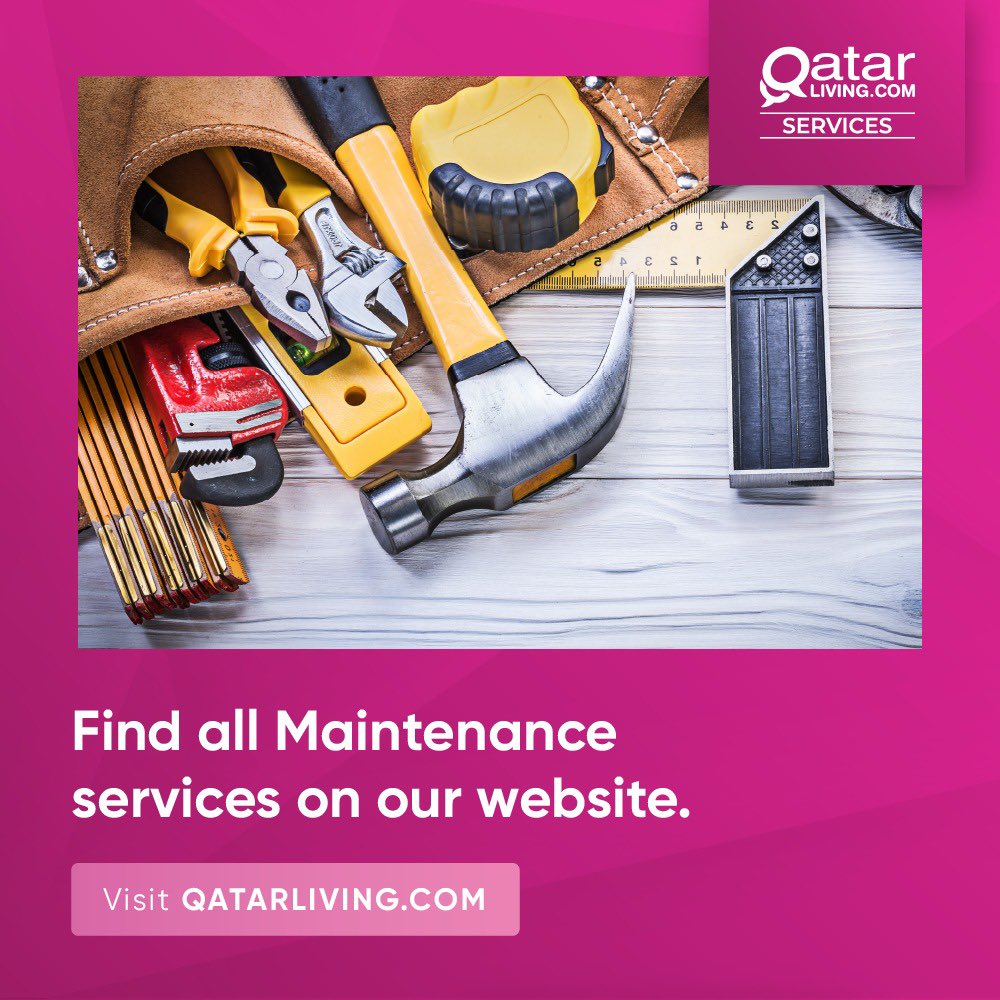 qatarliving's tweet photo. Time for some DIY? Maybe best leave it to the professionals! Find maintenance services on our Qatar Living website, visit https://t.co/vQDiOKy5Jz for more.
#QLServices
#household
#Qatar
#QatarLiving https://t.co/Y7cK0hzx6p