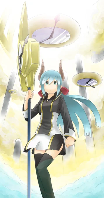 昔描いたやつ、ピクシブの投稿日みて恐ろしい程前で戦慄した・・_('ཀ`」 ∠)_ 