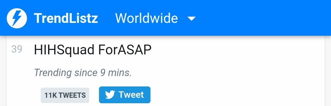 Xpider369's tweet photo. We're trending Worldwide! @ASAPOFFICIAL 
@hesintoher  @maxinejiji 

HIHSquad ForASAP | @ashdlmundo
#ASAPasONE   

(c) https://t.co/YsanhpV9Gp