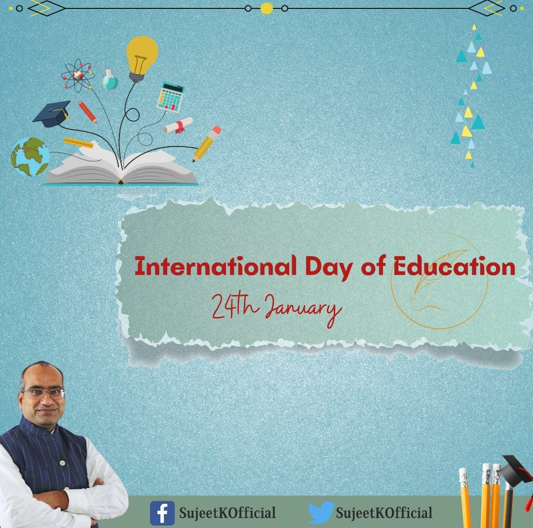 Celebrating #InternationalDayofEducation today. 

Education is a human right which plays a key role in nation building. This is the platform that makes it possible to defeat all barriers.

Let's take a pledge to ensure education for all. #EducationDay