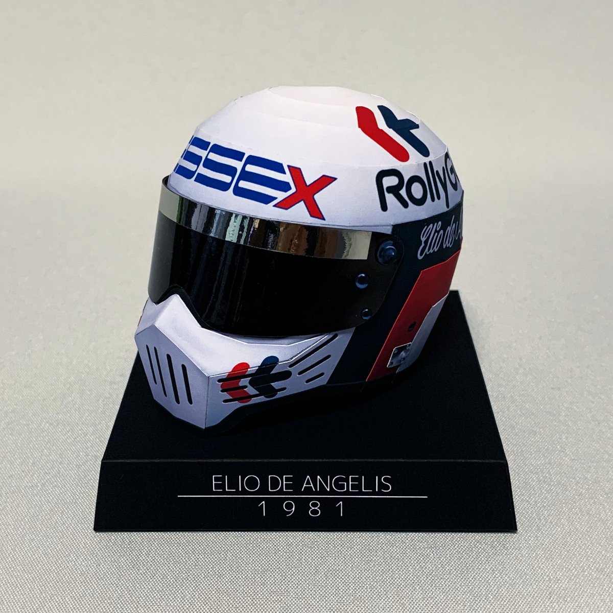 Elio De Angelis 1981 エリオ デ アンジェリス ヘルメットのペーパークラフト化