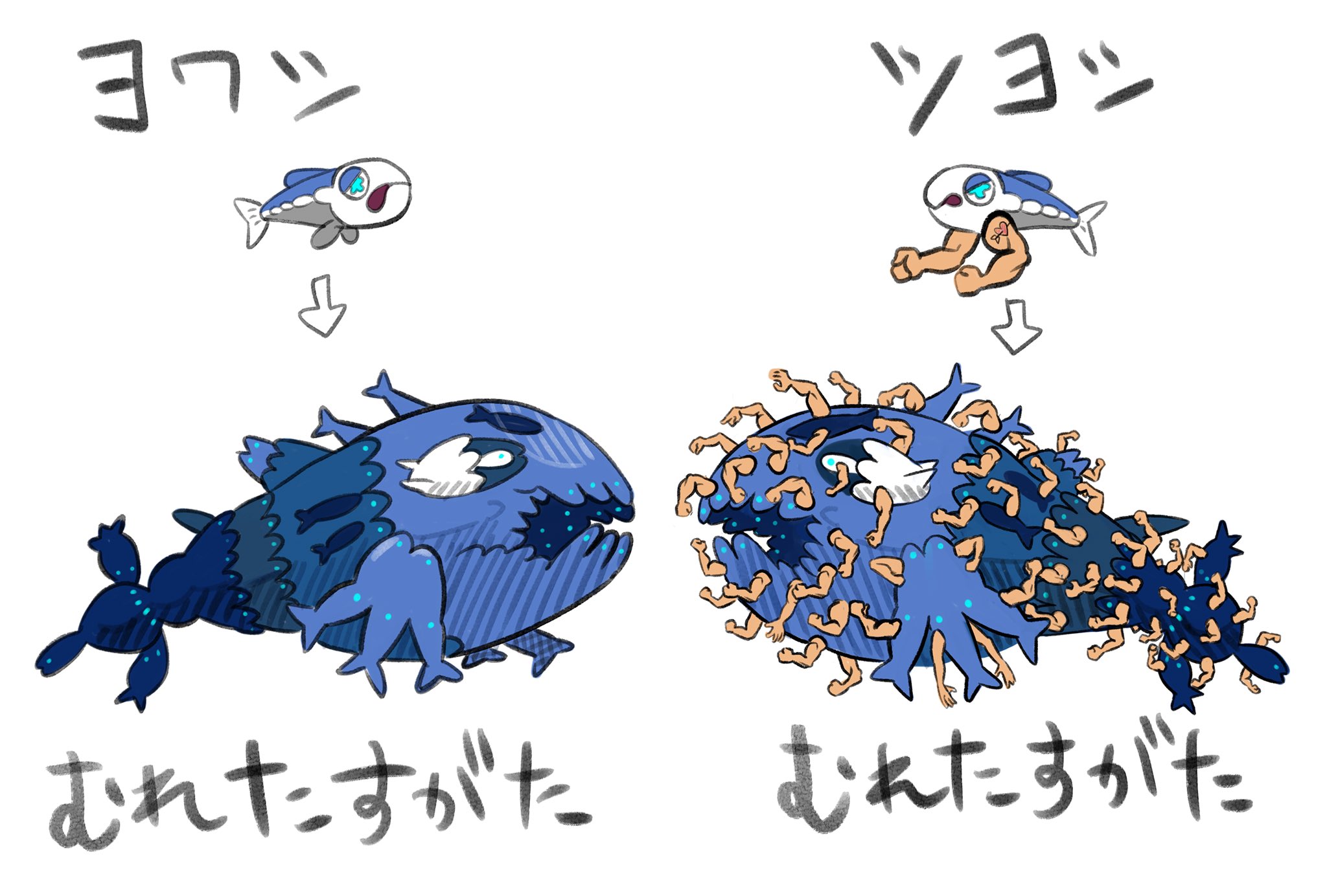 ごきげんなきんようび Banbanbanze 一緒に群れると群れが解散した時にはヨワシだったポケモンがツヨシになってそう Twitter