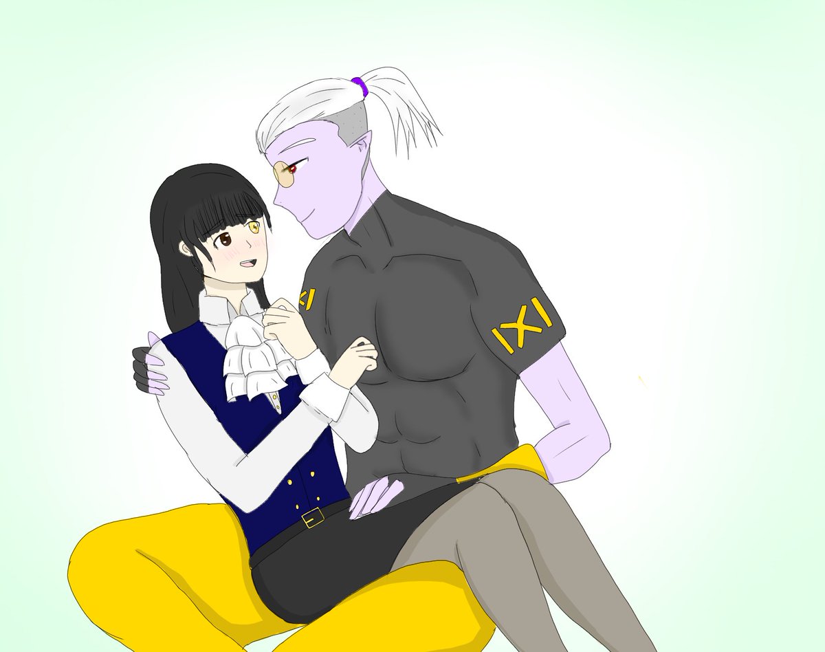 smile_weirdo's tweet photo. [Reupload] 
Prey and Predator (Fuames)
It's been a long time aince I draw the sweet old Fuames so here you go💜
#sdbh #Fu #James #Fuames https://t.co/XE8yHDB5xh