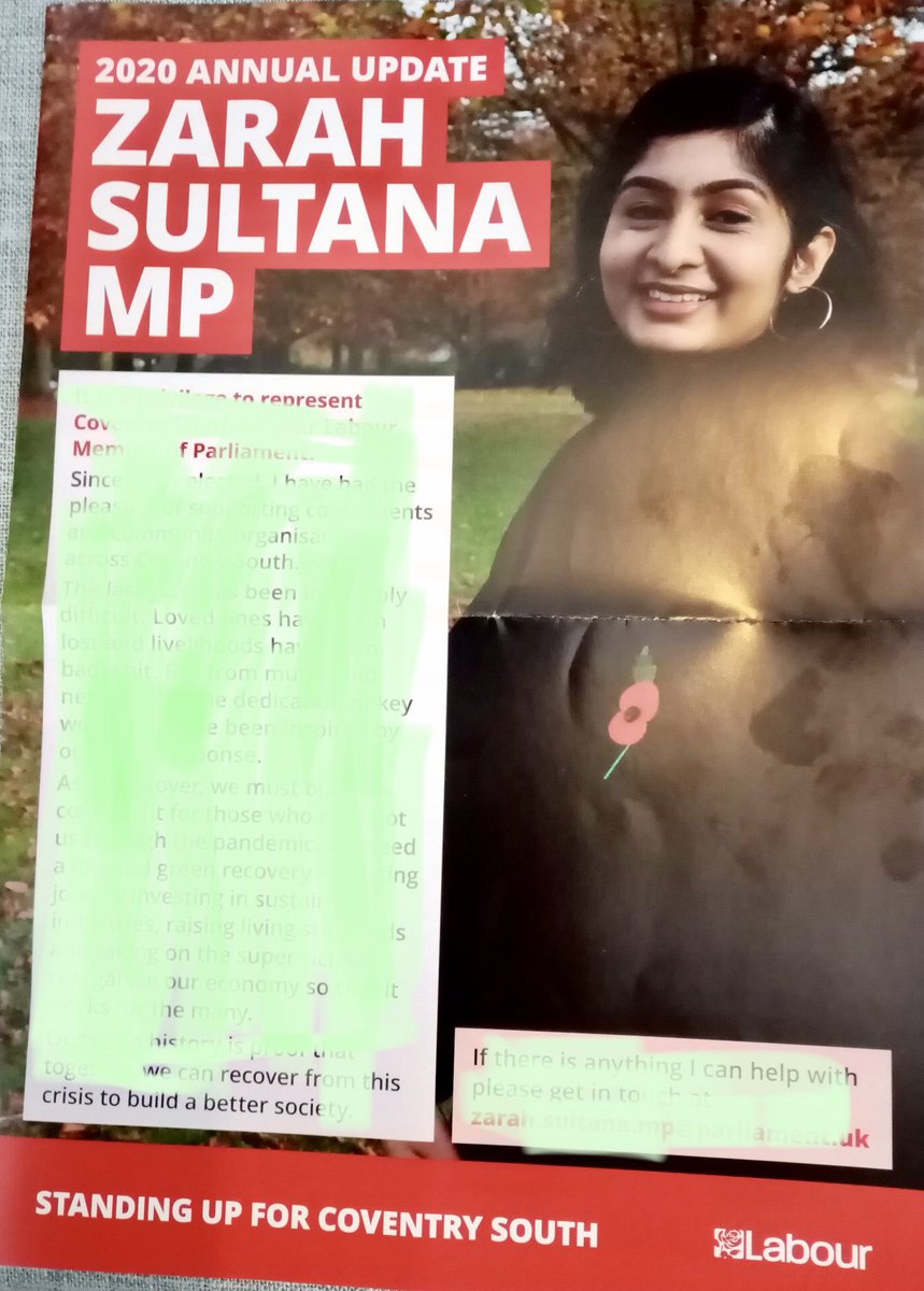 Does @zarahsultana think her delivery on Thursday was essential or necessary' while every person is concerned about the vaccine roll out this MP is more concerned with getting leaflets out. Clearly against the spirit of the 'stay at home' order in force. @CoventrySouth