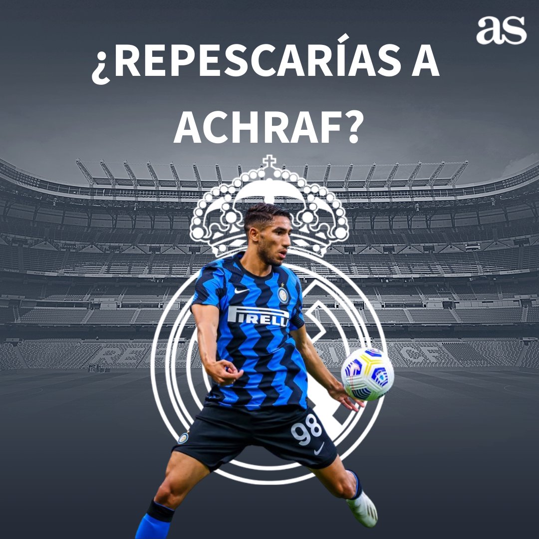diarioas's tweet photo. 🚨 Si el Real Madrid pudiera repescar a Achraf, ¿tú qué harías? ⚽ https://t.co/hmV8lKN8ls