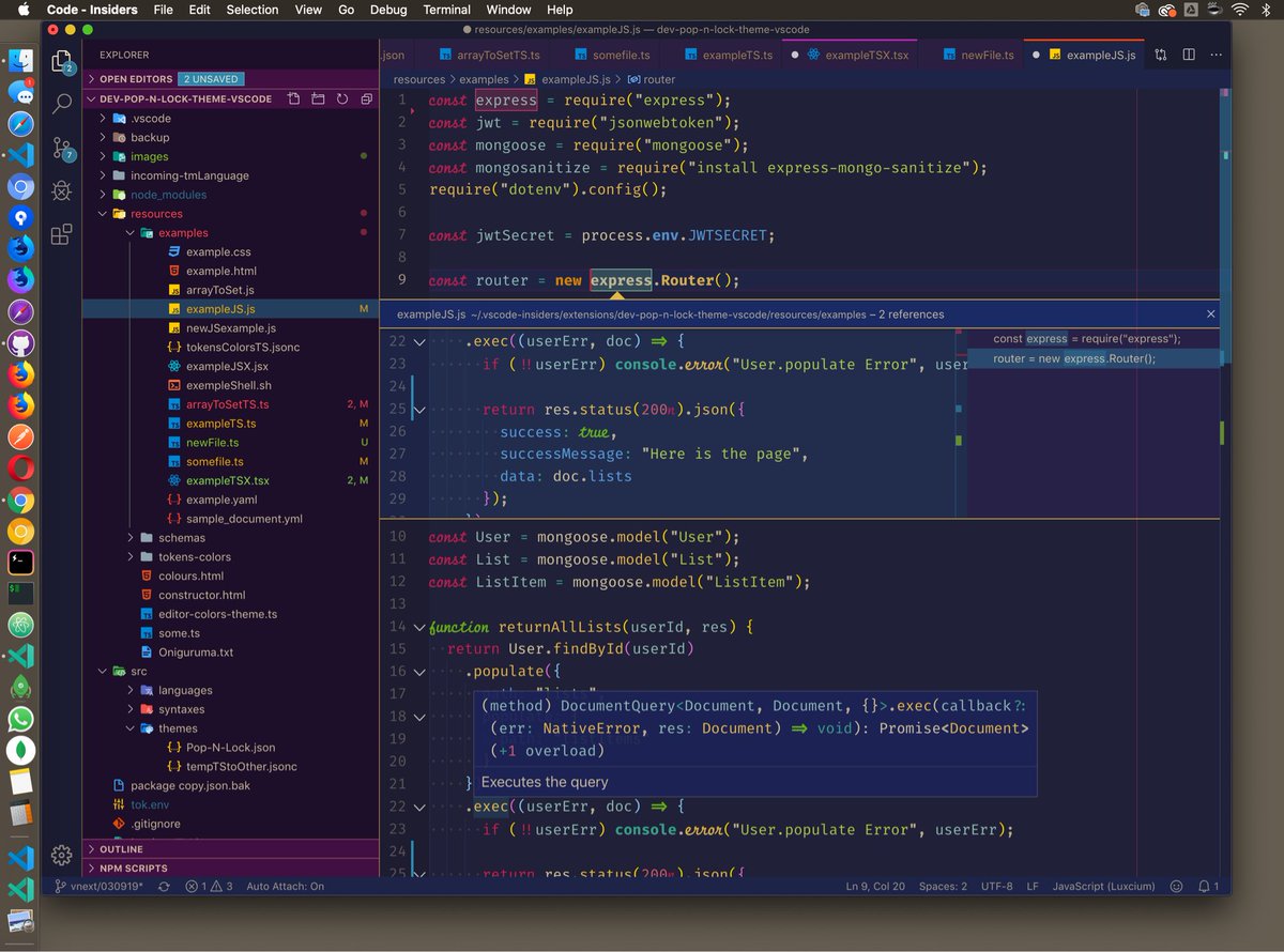 Luxcium_'s tweet photo. @CalebCurry RT: I need your Help to #retweet !Because all members of the developer community are needed to review Pop N’ Lock Theme by Luxcium ✨ #VSCODE #Microsoft @code #TypeScrypt/#JavaScript #Theme #microsoftopensource #extensions #100DaysOfCode #FeedbacReqierd https://t.co/jjDABbipyq https://t.co/LZlFoU9fcV