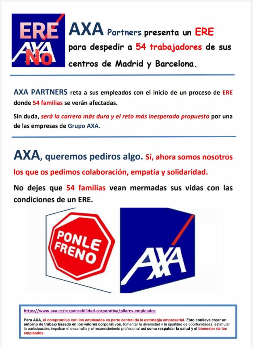 UGT_CCenter's tweet photo. @AXA 
@AXASegurosEs 
@AXAContigo
54 #DESPIDOS EN UNA EMPRESA MILLONARIA.
#54people
@el_pais @elperiodico @elEconomistaes @elmundoes @WallstreetJNews @FinancialTimes @UGT_Comunica
RT please https://t.co/D3Xr5J31K1