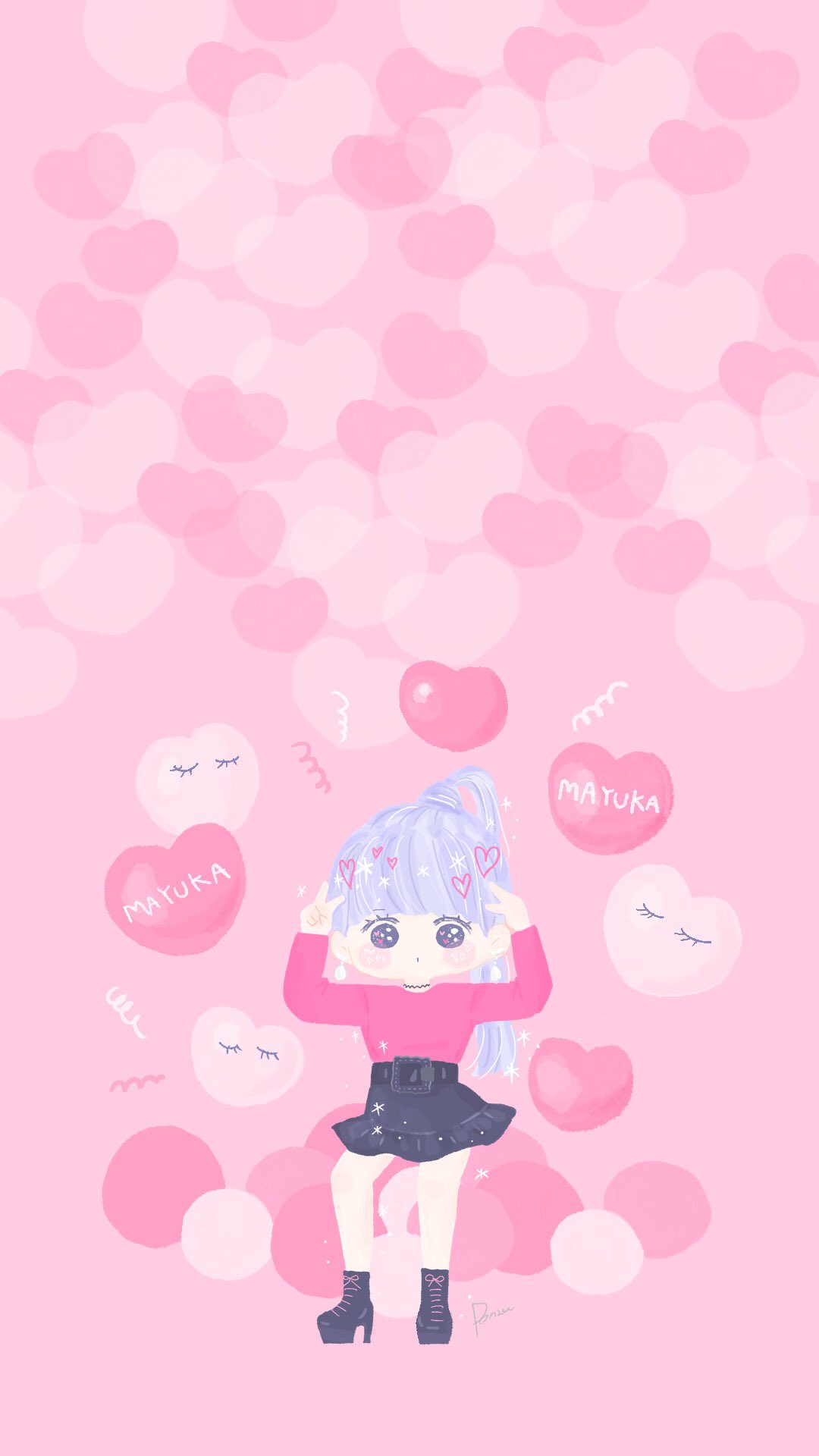 Ponzu Kose Niziu マユカ ピンクかわいい Niziu Niziufanart Kose カールキープマジック Mayuka 待ち受け T Co 6zyttpd0i9 Twitter