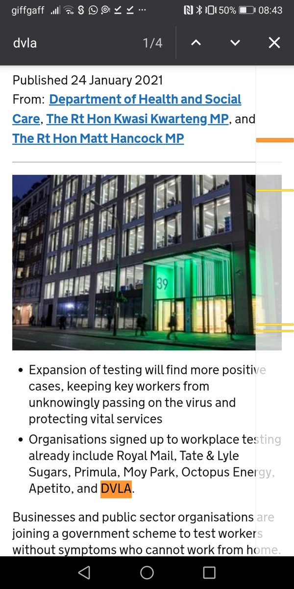 It's also interesting to see that DVLA were one of the organizations who have signed up to lateral flow / rapid testing.Lateral flow device testing may detect more cases, but by itself is not sufficient to guarantee that workplaces are completely safe.