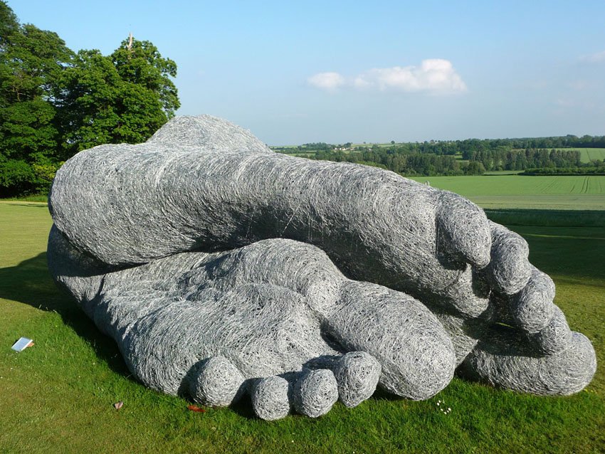 'Sleeping Feet' by UK sculptor Sophie Ryder #womensart #SundayMorning