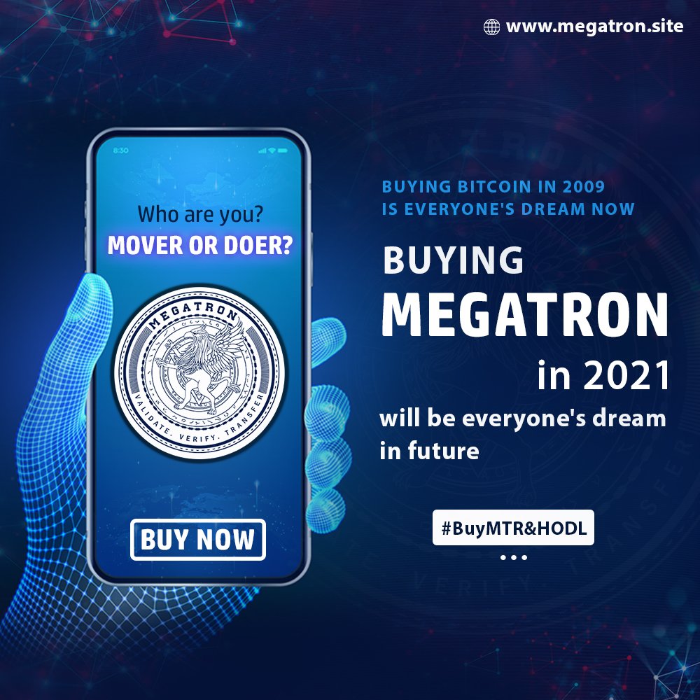 Well, everyone gets an opportuinity in their life to change it completely, but it depends on the decision you take at the moment. 

The Biggest Risk in life is not taking one.
So, decide yourself - Are you a Mover or Doer?

#BuyMTR&amp;HODL #Megatron #blockchain #bitcoin