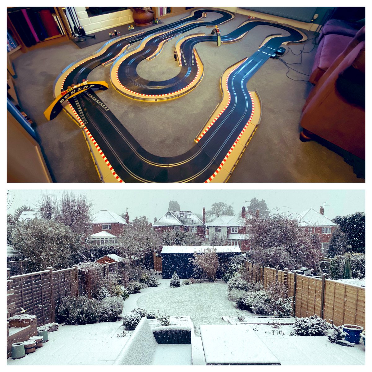 Well that is Sunday sorted. It’s a game of two halves... #scalextric #snow <a href="/McGillTweet/">Christopher McGill</a>