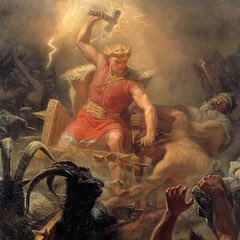 Meet Thor (Old Norse: Þórr) is the Norse god of thunder, the sky, and agriculture. He is the son of Odin, chief of the gods, and Odin's consort Jord (Earth) and husband of the fertility goddess Sif, who is the mother of his son Modi and daughter Thrud; his other son, Magni, may