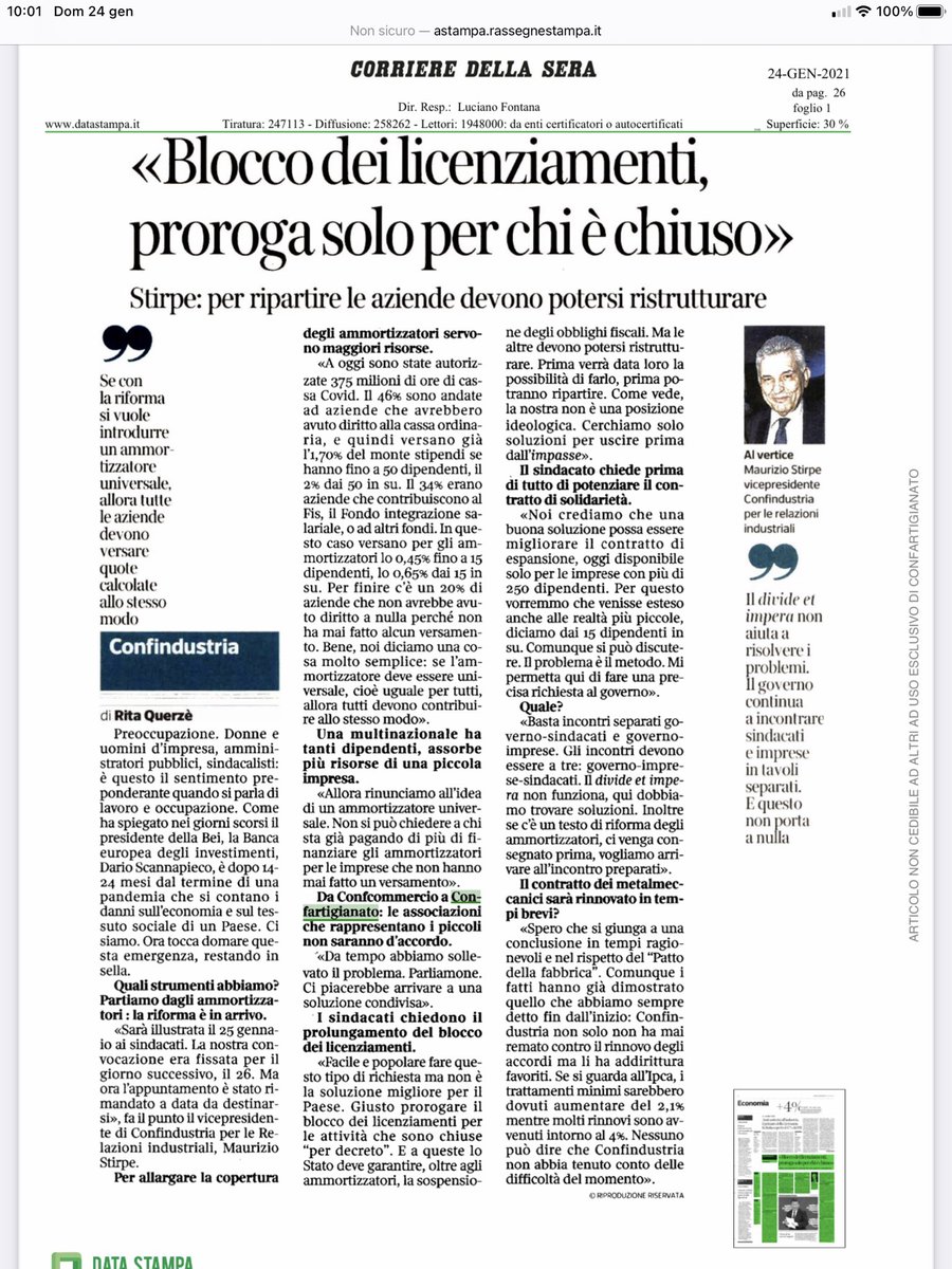 Commercio nn so ma nell’artigianato si paga eccome tranne i soliti furbi e in “aree geografiche”. Basterebbe che l’INPS e i suoi “ispettori” facessero applicare i contratti di lavoro. Stirpe stia zitto e pensi ai suoi succhiatori di €. prima £. che sono troppi da decenni e più.