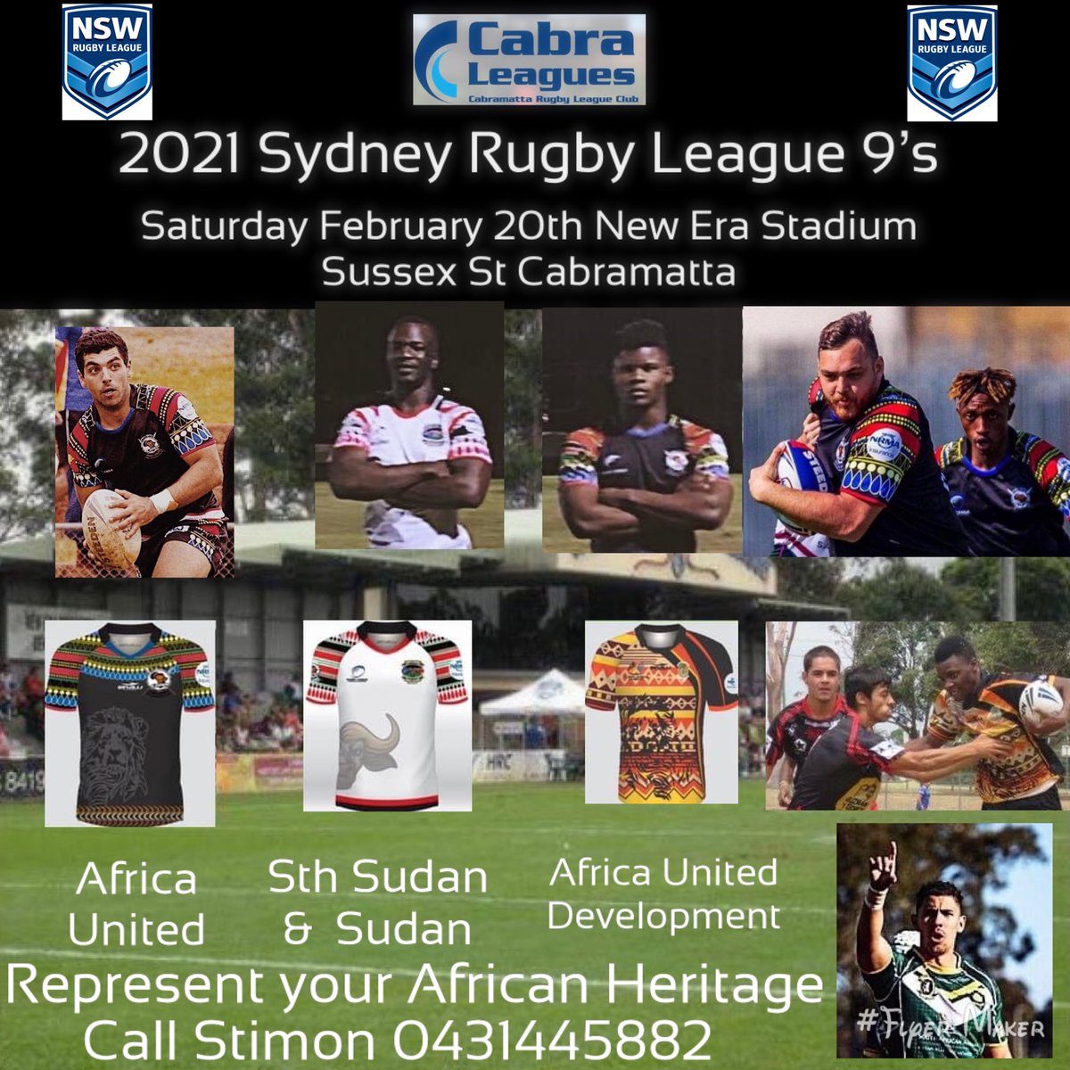 African Heritage Rugby League if you have African Heritage and would like to play contact us or call the number on the picture