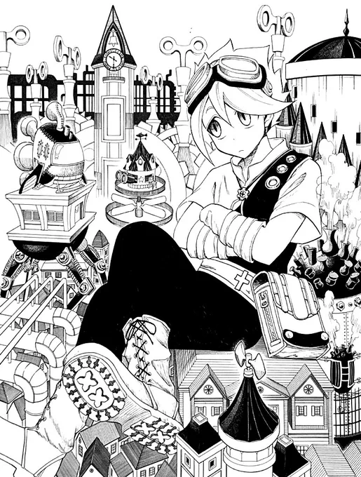 ずっと前に描いた読み切り漫画の表紙。
明日、全ページアップするので良かったら読んでね✌️ 