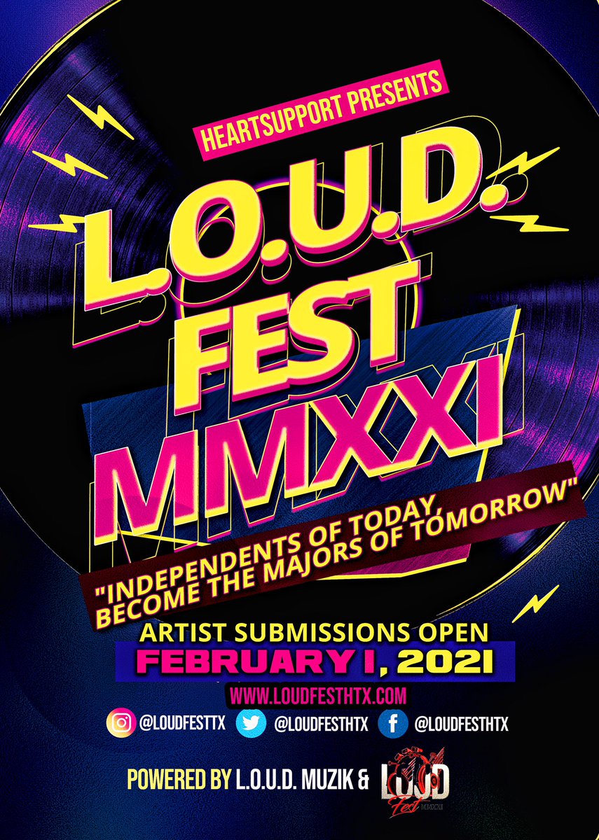 LoudFestHTX's tweet photo. Submissions start 02/01/2021 https://t.co/5oNFZr7wh6