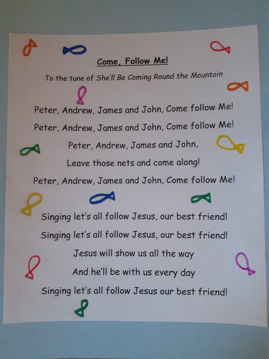 LiturgyChildren's tweet photo. π΅ Dance around your homes today singing this song! π΅
The first verse is Jesus calling the fishermen
The second verse is all of us singing back! Have fun and enjoy this week's Gospel message! β€π
#singtoJesus https://t.co/UO4ChAJWKd