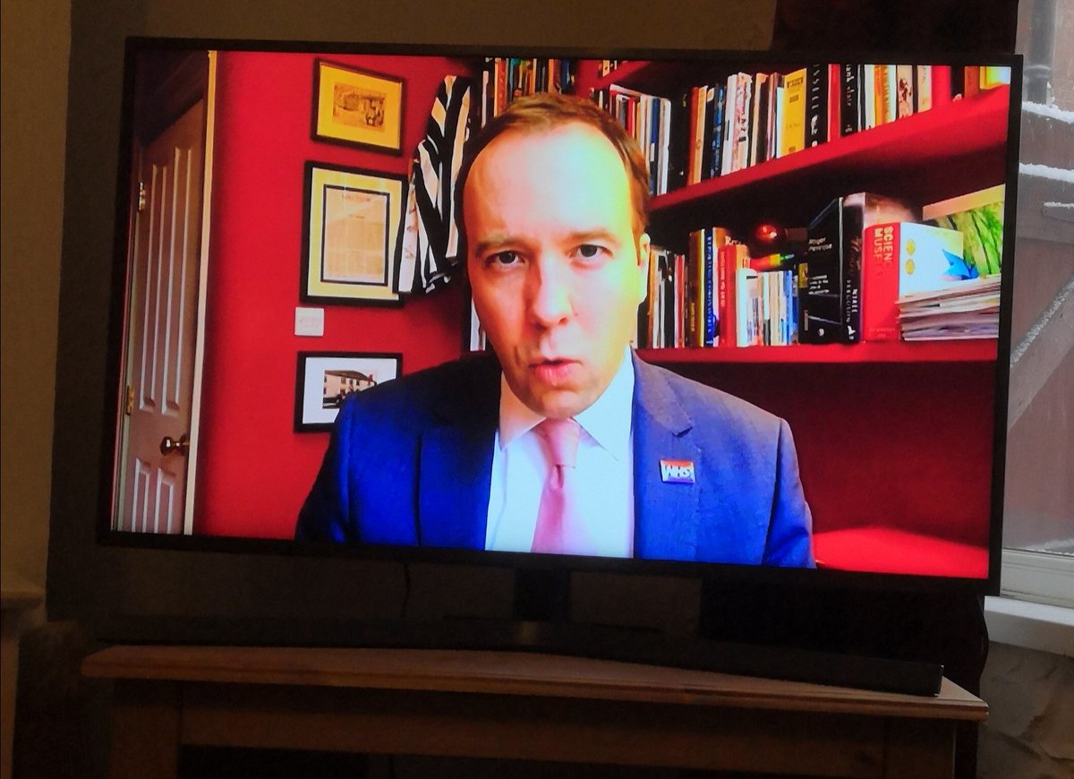 Matt Hancock must have been watching <a href="/TheLastLeg/">The Last Leg</a>, changed his camera angle to prove he does have a door! #itsnotabunker 😂🤣