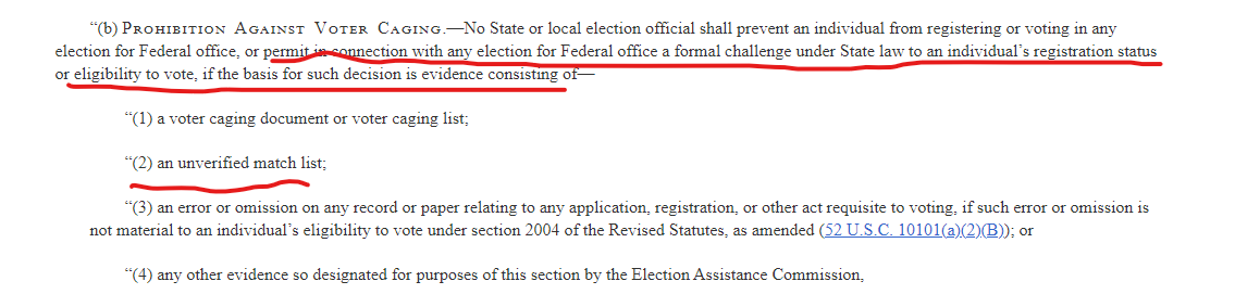 So we can't contest a person's eligibility now if their registration doesn't match.