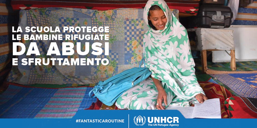 Oggi <a href="/UNHCRItalia/">UNHCR Italia</a> lancia campagna #fantasticaroutine per aiutare 700 mila bambini rifugiati nel Sahel a tornare a scuola. Per loro la scuola era una routine prima di essere costretti a fuggire dalle violenze. Sostienila anche tu, dona al 45588 ➡️ bit.ly/Unhcr21
