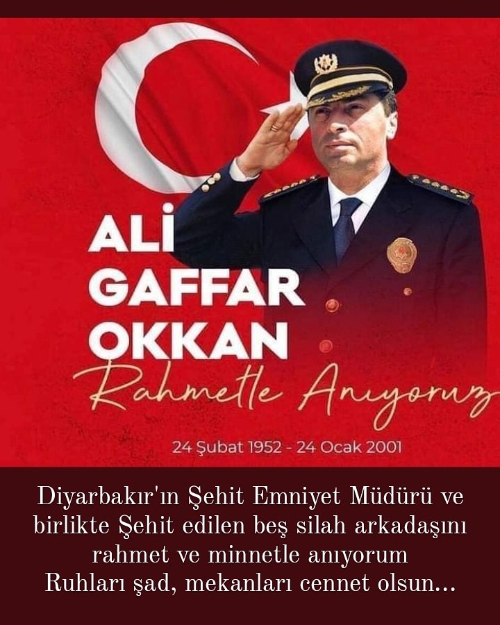 🇹🇷 Diyarbakır Emniyet Müdürü
Unutmadık, unutmayacağız...