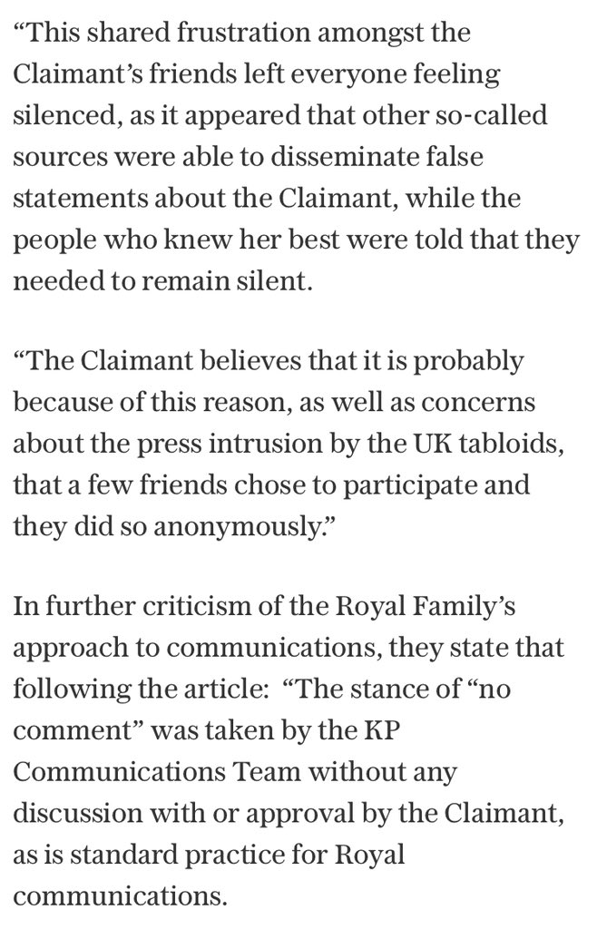 Meghan (and her friends) wasn't allowed to defend herself and yet KP went out of their way to defend Kate's stories?....