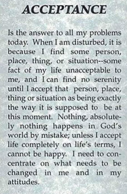 addicted_self's tweet photo. Can Acceptance Be The Answer To 
All Of Your Problems........
#sober #happy #strong #accept #forgive #love
For More Visit https://t.co/MZTJkJ2x6N https://t.co/z84BNaD8HM