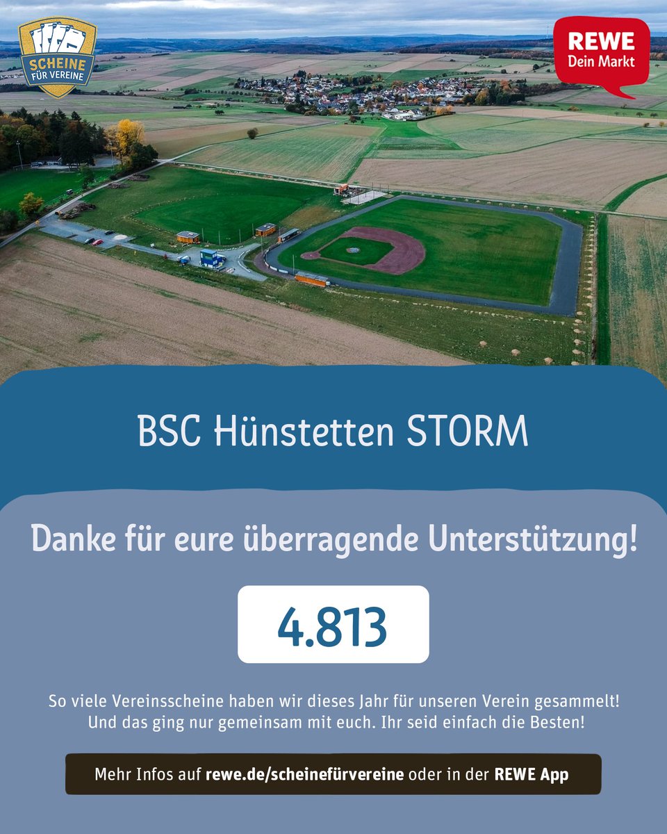 Vielen Dank für die tolle Unterstützung beim Sammeln der Scheine für Vereine. Die Bestellung ging heute raus. Es sind tolle Fitnessgeräte dabei, Equipment fürs Catering und und und...
Wir freuen uns wie verrückt auf unsere Lieferung!

⚾️🥎💙💛

#baseball #hünstetten